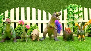 Learn Animal Names with King Ghidorah ,TRex ,Stegosaurus, Brachiosaurus & Pig | Kids learning video