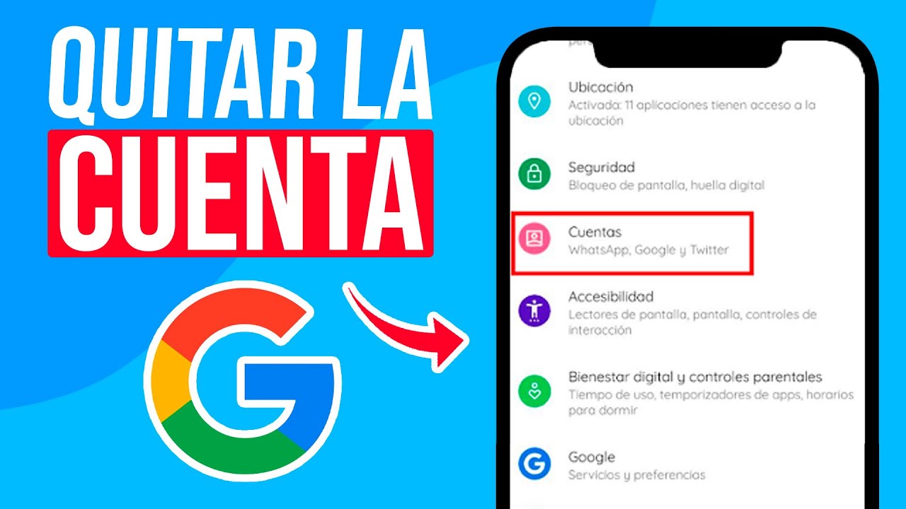 Cómo QUITAR CUENTA de Google en Android (Guia Completa!) - YouTube