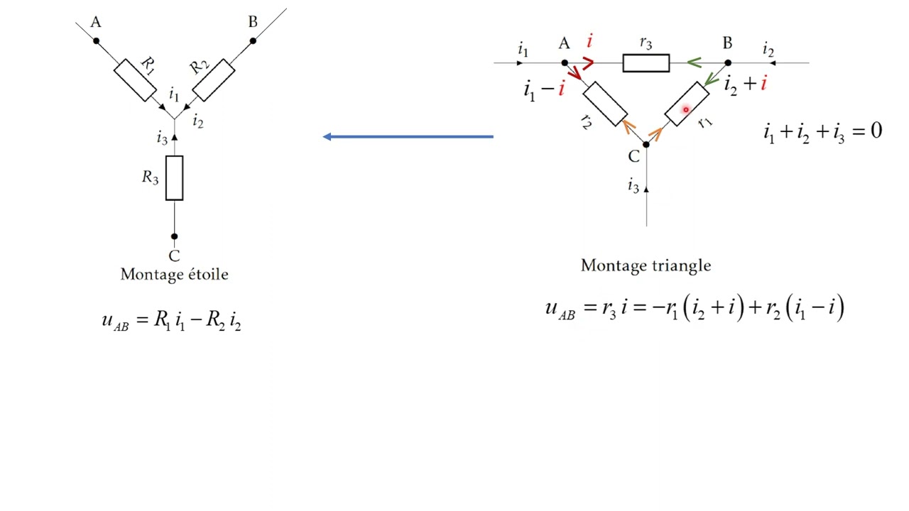 Théorème de Kennely : équivalence triangle-étoile