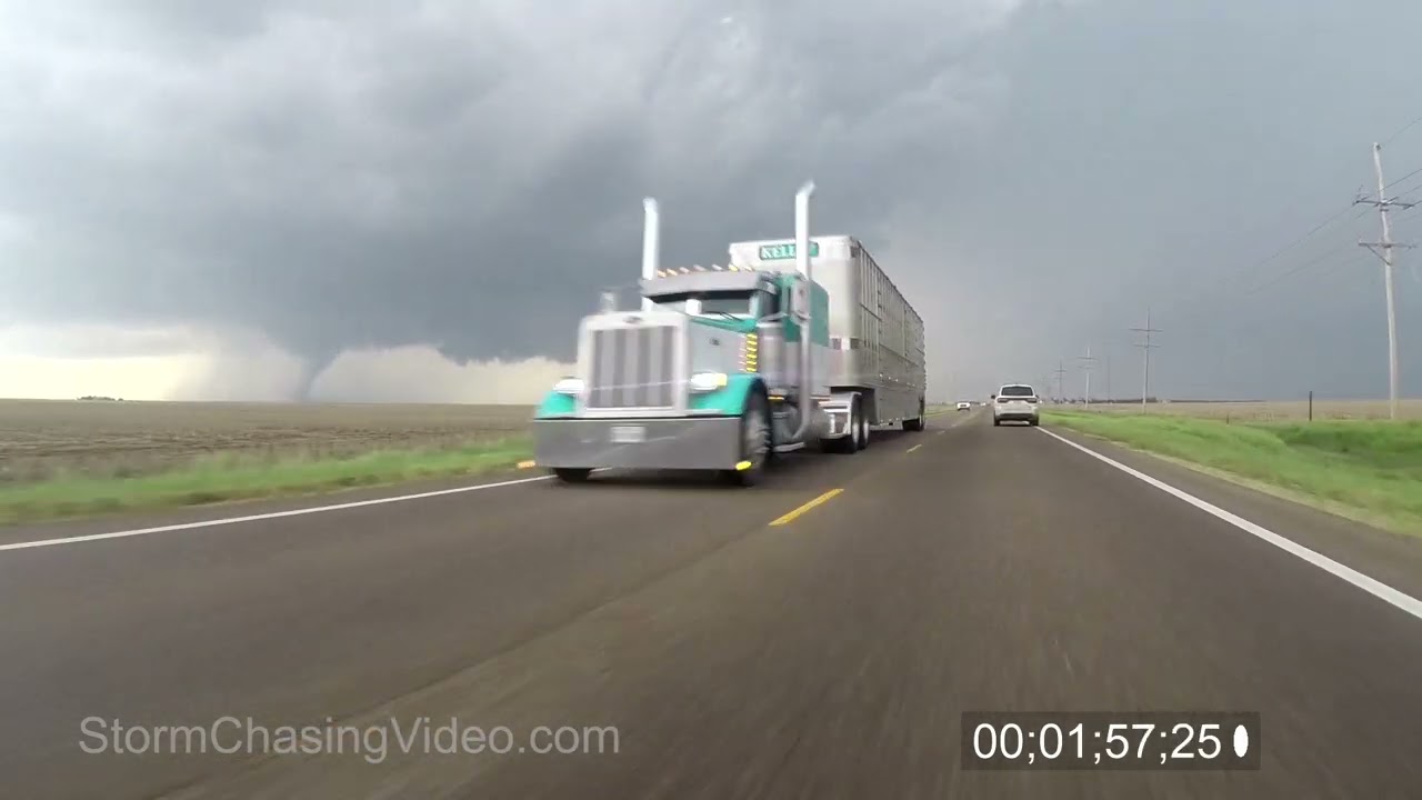 Archive Footage, POV Tornado Intercept, Dodge City, Kansas 5/24/2016