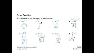 Algebra 1, 7.1:  Adding and Subtracting Polynomials