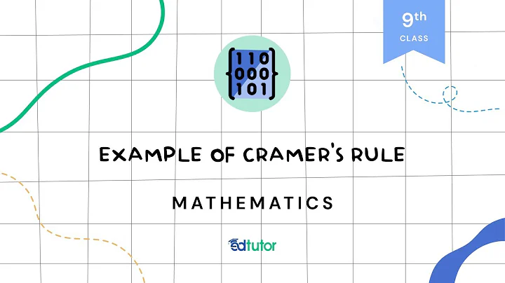 Example Of Cramer’s Rule | Class 9 | Math | Chapter 1 | EdTutor