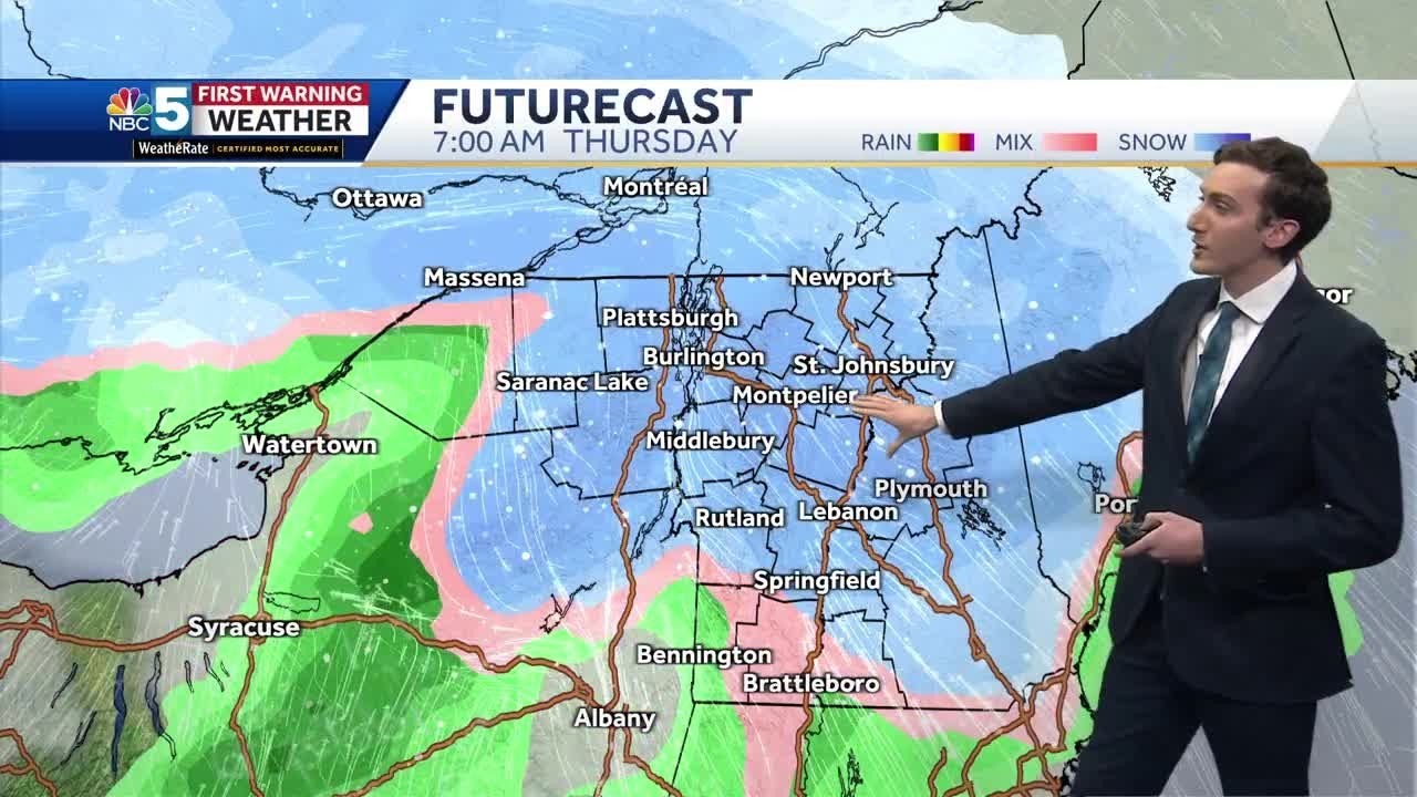 Mild next few days, with some rain and snow in Vermont (02-24-25) - YouTube