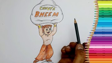 How to draw Chhota Bheem with Color Pencils | Drawing for beginners