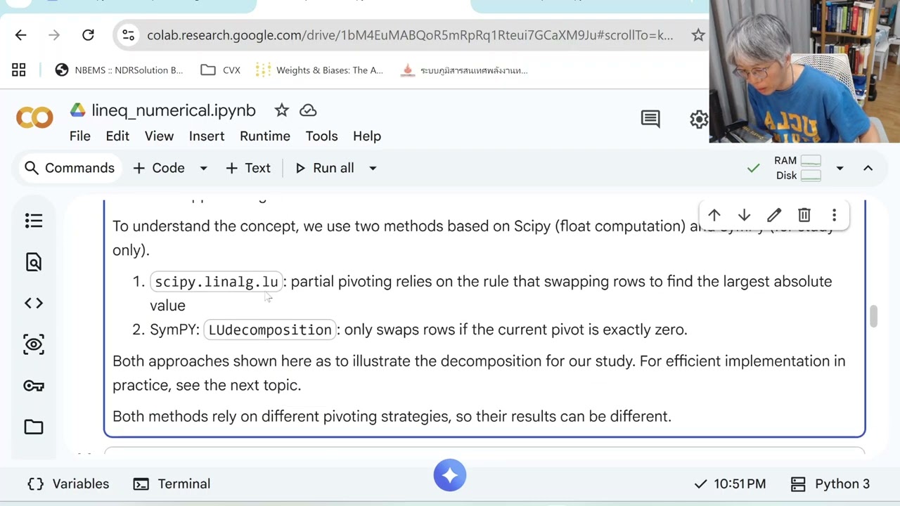 LU factorization: Python demo