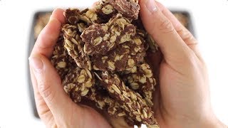 No-Bake Chocolate Coconut Granola Clusters (sugar free, gluten free, vegan)