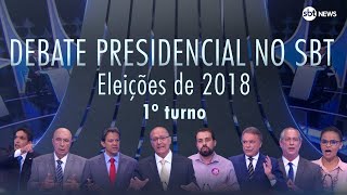 A Hora da Decisão: reveja o 1º turno do debate presidencial de 2018 no SBT