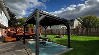 Backyard Discovery Stonebridge All Metal Steel Gazebo 12 x 9 5