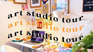 *Aesthetic* Art Studio Tour // Oil Painting Art Studio Tour