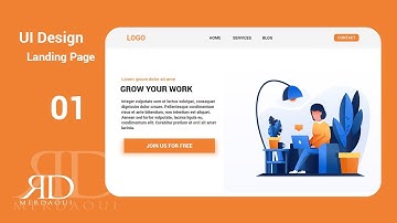 UI Design landing page | adobe photoshop  | free PSD