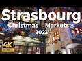 Strasbourg Christmas Markets 2023, France Walking Tour - With Captions