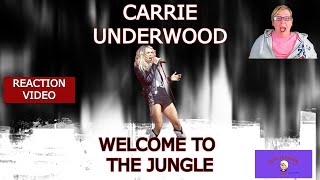 SHE CAN ROCK OUT!! 1st Time Hearing ~ WELCOME TO THE JUNGLE by CARRIE UNDERWOOD ~ Reaction