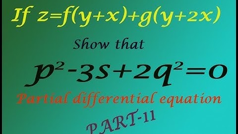 PDE eliminating arbitrary function solve easily step by step(PART-11)