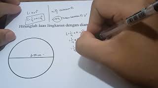Hitunglah luas lingkaran dengan diameter 25 cm