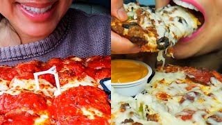 Asmr Too Much Cheesy Pizza Hut Mukbang Compilation