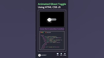 Animated ghost Toggle button using css #coding #shorts