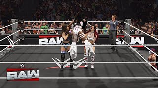 Raw | Damage CTRL V Naomi &amp; Nia Jax | Kabuki Warriors At Ringside