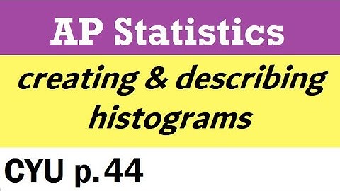 AP Stats CYU p.44 TPS 6e - histograms (create & describe)