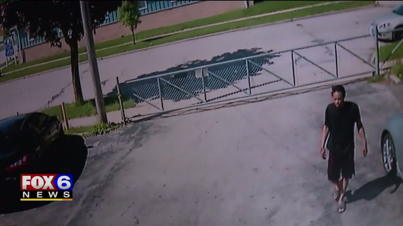 Man caught on camera stealing tire from vehicle at auto shop in broad ...