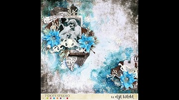 Mixedmedia layout - Scrapbooking Tutorial - January 2019 Challenge Inspiration by Olga Bielska