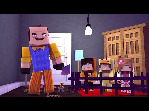 STRASZNY SĄSIAD ZOSTAŁ NASZĄ OPIEKUNKĄ Wykończył Nas Minecraft Sąsiedzi 