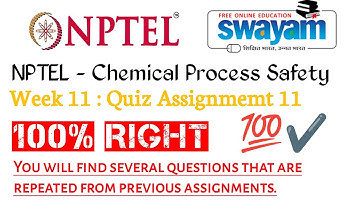 NPTEL Chemical Process Safety Assignment 11 |Week 11|100%| Authentic Answers #chemicalprocesssafety