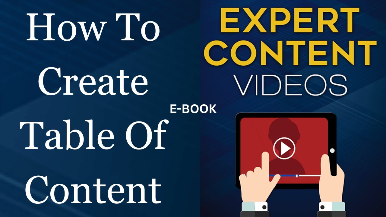how-to-create-table-of-contents-youtube