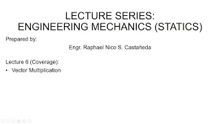 Lecture 6: Vector Multiplication