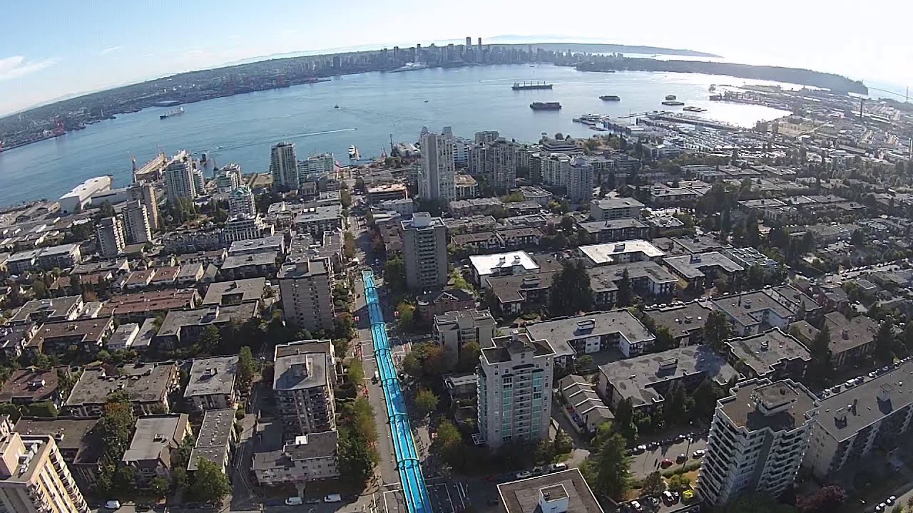 Flying Over North vancouver Water Slide