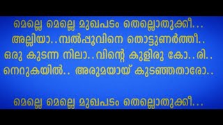 Mella mella mukhapadam | മെല്ലെ മെല്ലെ മുഖപടം | sung by Rajan annur