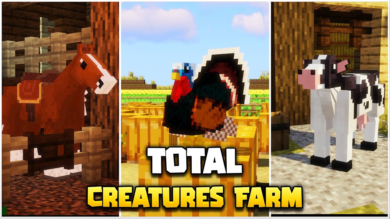 TOTAL CREATURES FARM MOSTRANDO AS COISAS NOVAS DO MOD PARA 1 19 2 1 18