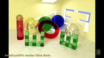 Blender 3D animation and render comparison with Luxrender and SmallLuxGPU with OpenCL  1080p HD
