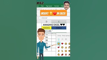 insert emoji in excel sheet #shorts #excelnewtrick