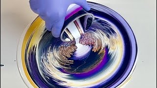 Electric Violet Stuns! - Wrecking A Galaxy Pour Using TLP Pigments - Acrylic Pour
