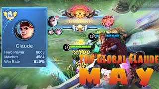 Gameplay top global 1 claude tank musuh jadi lembek