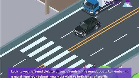 Driving on a Multi Lane Roundabout - Wapic Road Sense Video