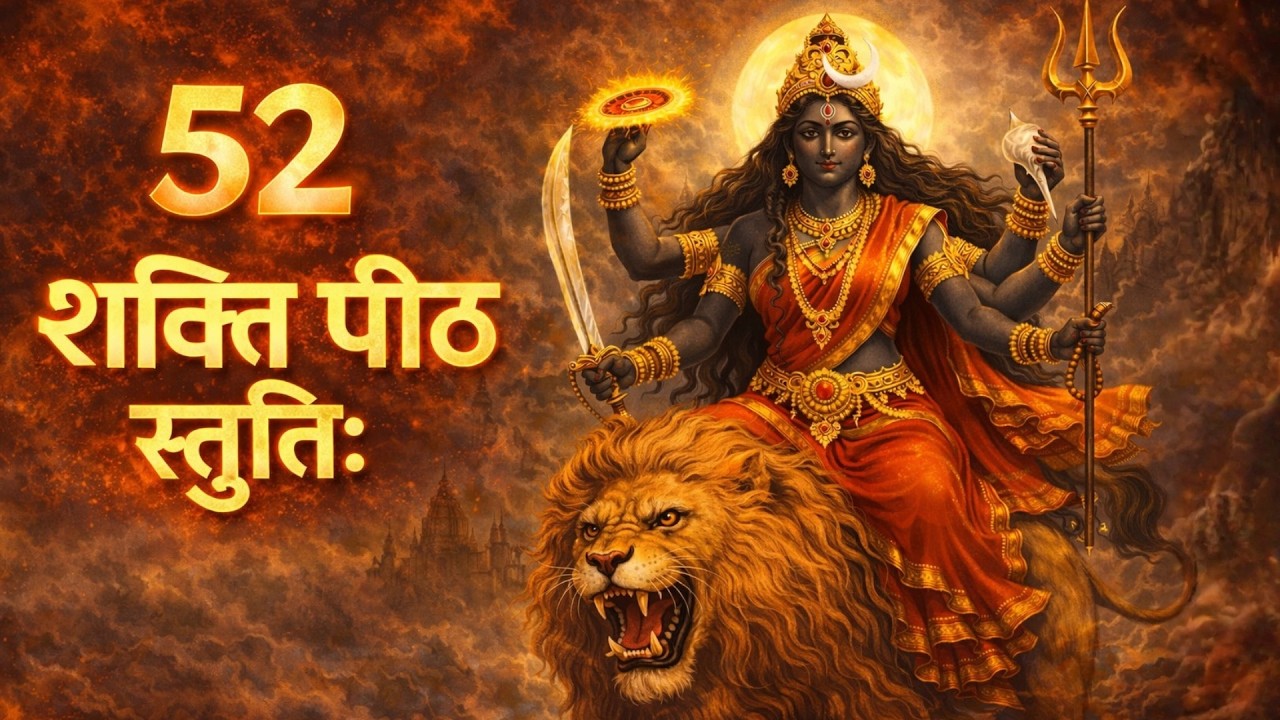 चमत्कारी 52 शक्ति पीठ स्तुति 🔱 | सम्पूर्ण 52 शक्तिपीठ महास्तोत्र | सुनते ही जागृत होती है देवी शक्ति