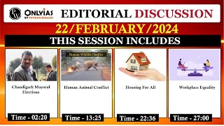 22 February 2024 | Editorial Discussion | Ecology Balance, Housing for all, Article 142