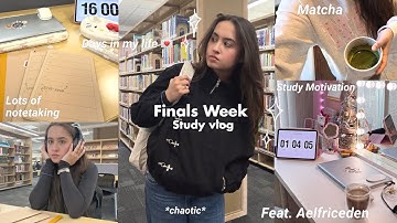 🎀 FINALS WEEK STUDY VLOG | days in my life, Library study, productive & realistic, chaotic uni life✧