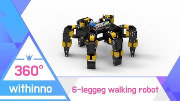 6-legged walking robot / withinno / 위드이노 / ax-12a / 다이나믹셀 /360도 랜더링