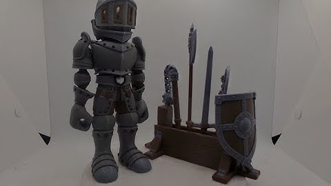 Flexi Knight Accessories Kit 3d Print