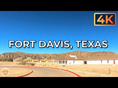 Fort Davis, Texas USA in Jeff Davis County. An UltraHD 4K Real Time Driving Tour.