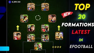Top 20 Hidden Formations in eFootball 2024 mobile || 4-2-4 or 4-1-1-4 available?