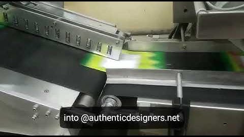 Automatic  pouch labelling  machine with automatic feeder