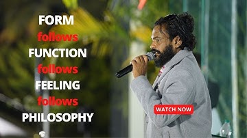 "Form follows Function follows Feeling follows Philosophy" | by Thomas Abraham | IDeA World College