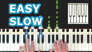 Beauty and the Beast - Piano Tutorial Easy SLOW - How To Play (Synthesia) chords