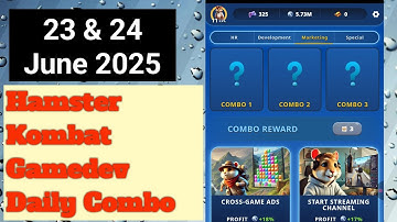 Hamster Kombat Gamedev Daily Combo 23 June | Today Hamster Kombat Daily Combo 24 June