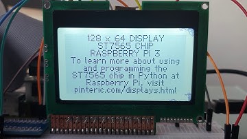 128x64 graphic LCD with ST7565 chip controlled by Raspberry Pi 3