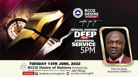 DON TV || SPECIAL DIGGING DEEP WITH HOLY COMMUNION SERVICE || 14/06/2022