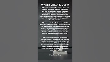What is JDK, JRE and JVM?